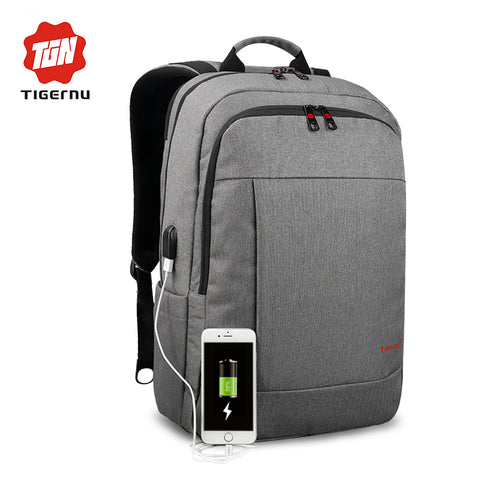 Tigernu Anti-theft USB charging Men 15.6inch Laptop Backpack