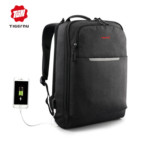 Tigernu Brand  Multifunction USB charging Backpack Men 14inch